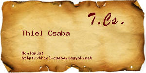 Thiel Csaba névjegykártya